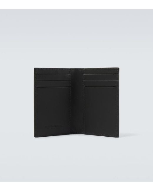 Bottega Veneta Black Intrecciato Leather Wallet for men