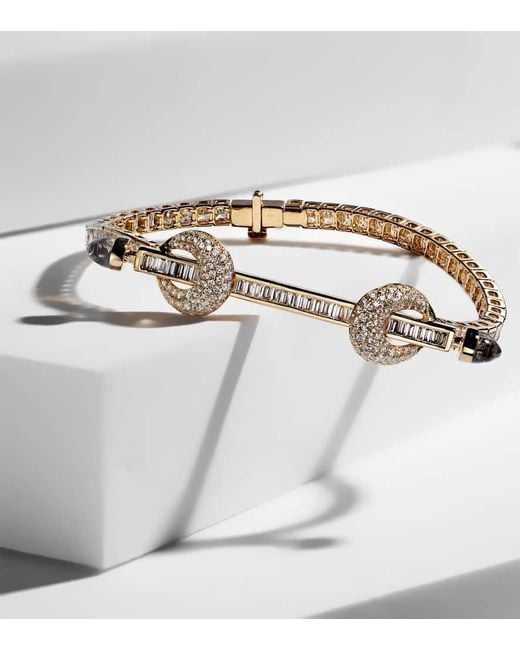 ANANYA Metallic Chakra 18Kt Bracelet With Diamonds And Quartz