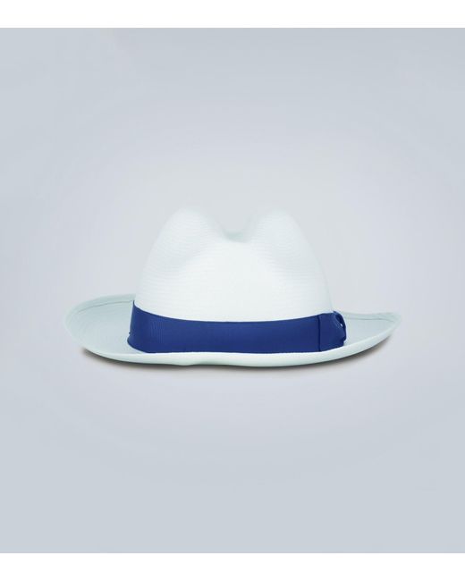 Borsalino Blue Panama Straw Hat for men