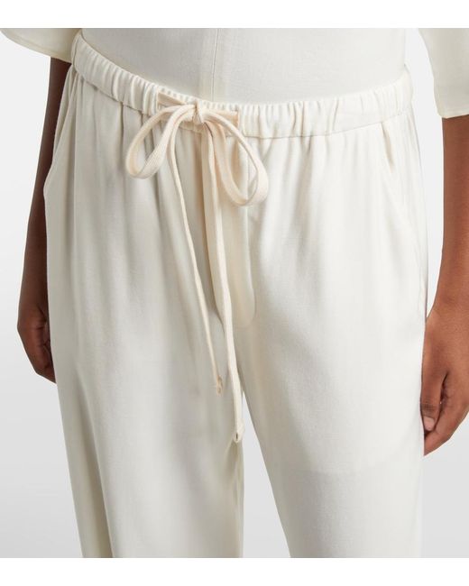 Citizens of Humanity White Bubble Twill Tapered Pants
