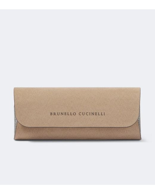 Brunello Cucinelli Natural Round Sunglasses for men