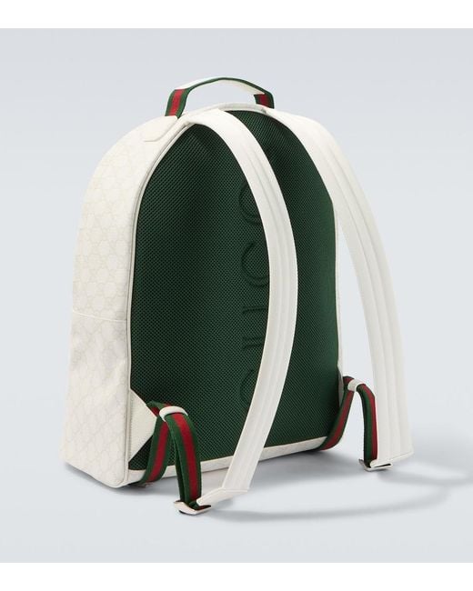 Gucci White Gg Canvas Medium Backpack for men