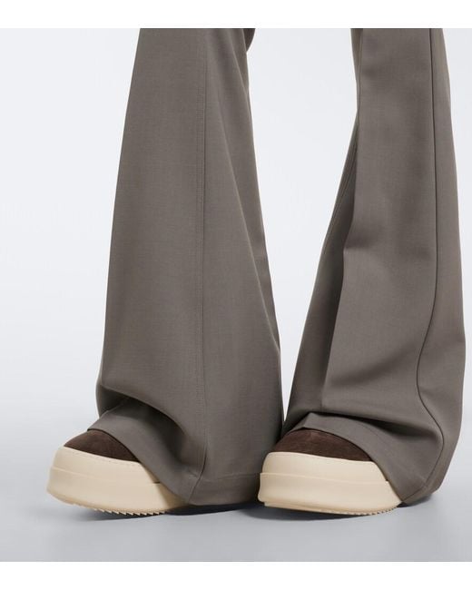 Rick Owens Black Mega Bumper Suede Ankle Boots