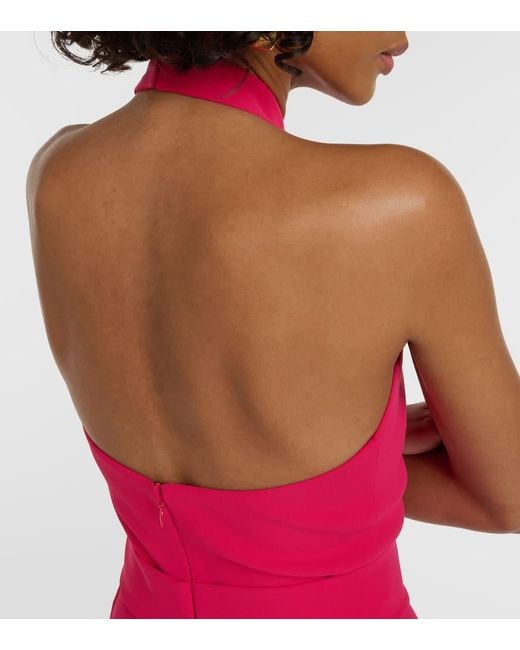 Elie Saab Pink Halterneck Crepe Gown