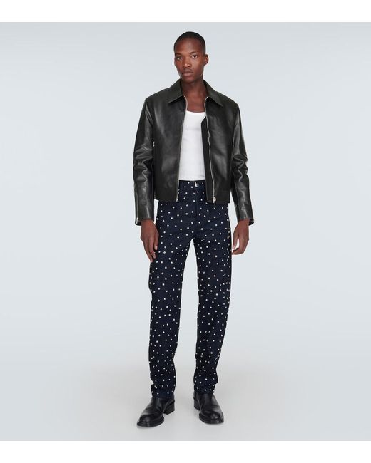 Jeans Regular Con Borchie di Lanvin in Blue da Uomo