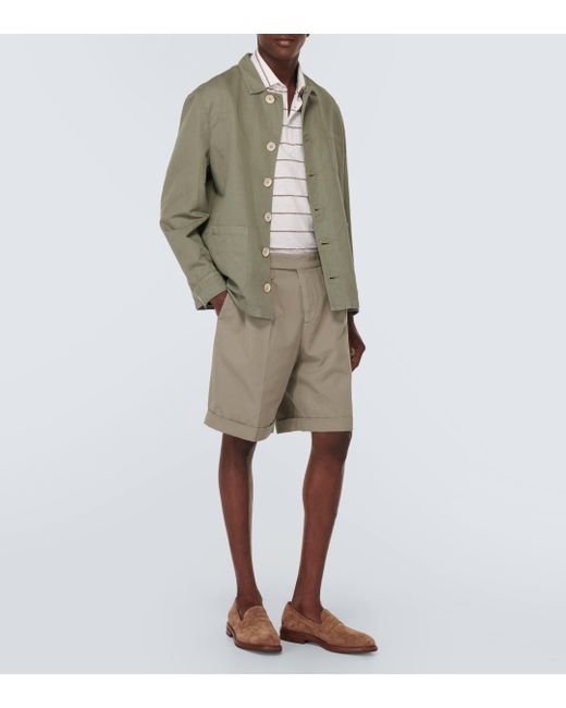 Brunello Cucinelli Natural Cotton Bermuda Shorts for men