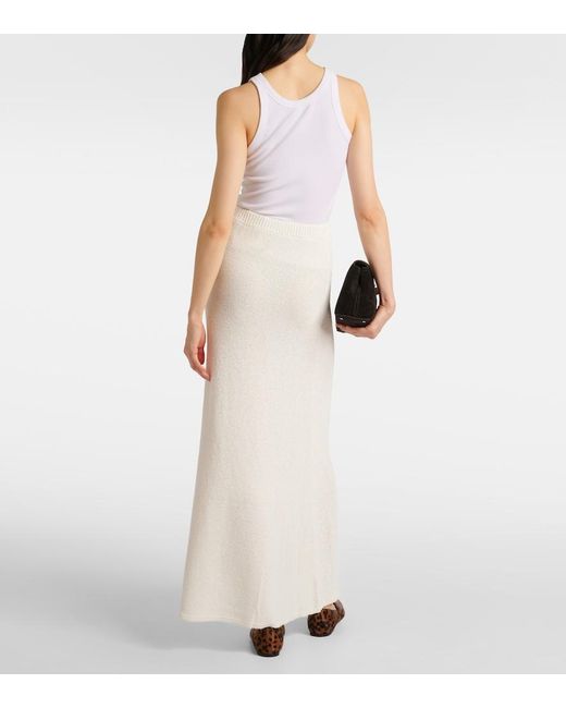 Totême White Knitted Maxi Skirt