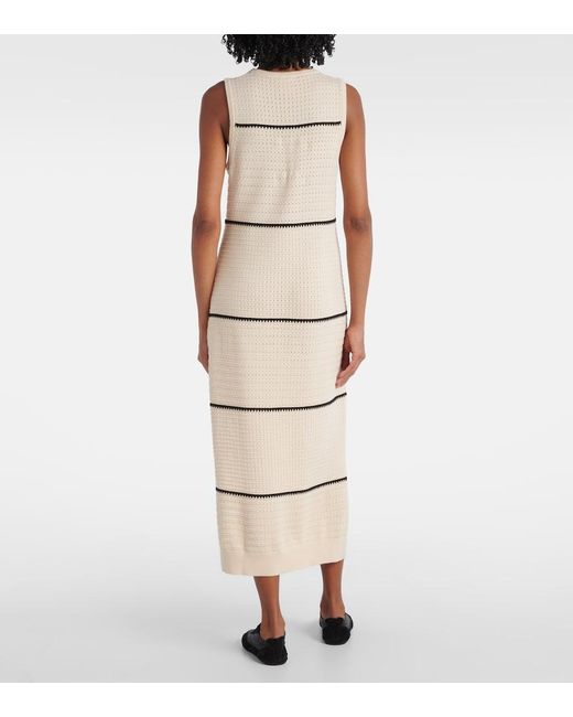 Varley Natural Midikleid Scott Aus Baumwolle