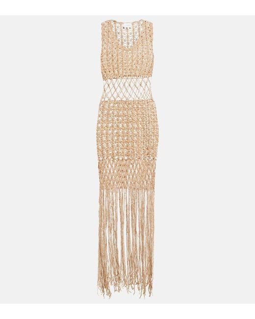 Anna Kosturova Natural Midikleid Aus Haekelstrick