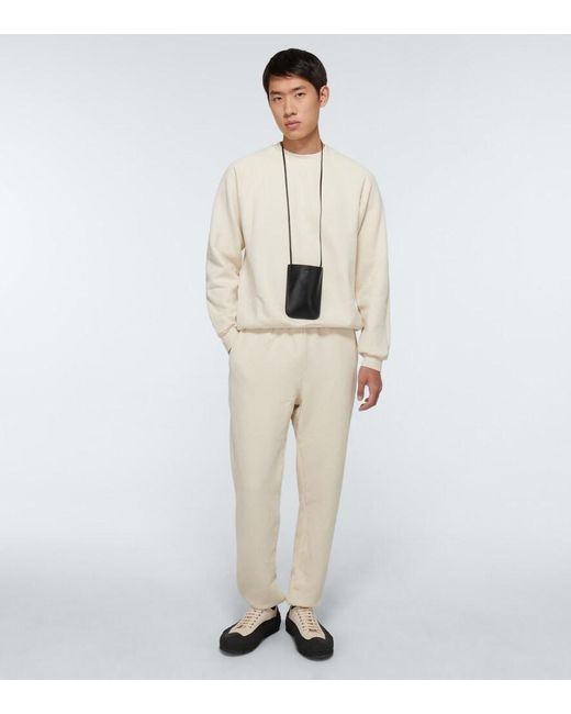 Les Tien White Classic Cotton Raglan Sweatshirt for men