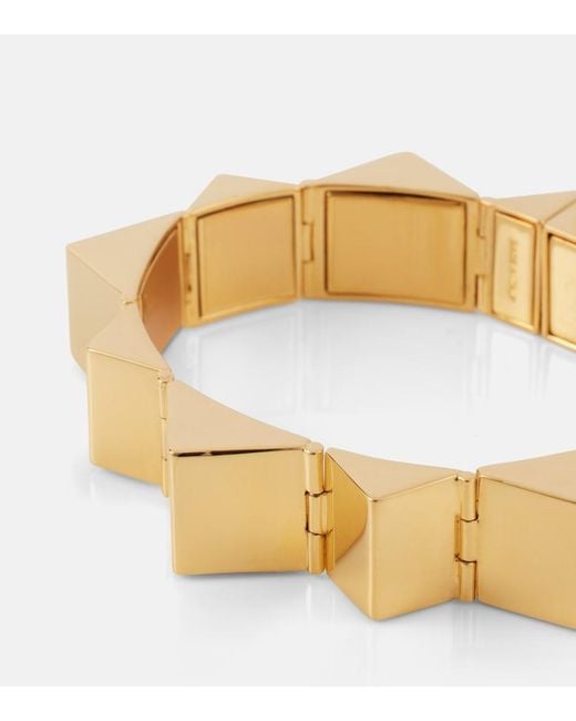 Alaïa Metallic Pyramid Bangle
