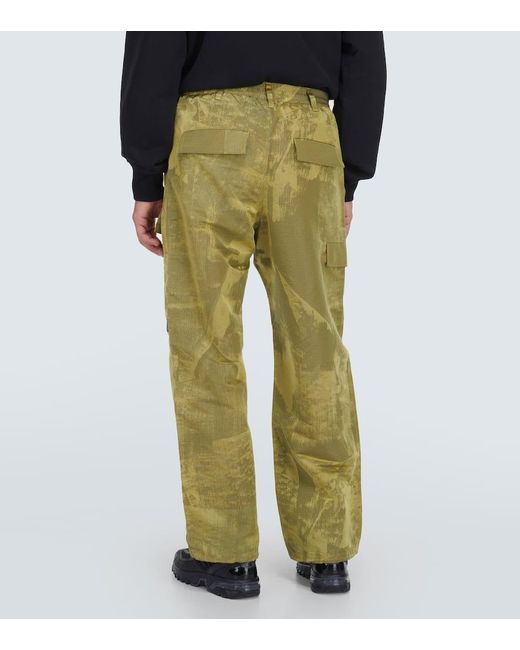 Y-3 Green Printed Track Pants for men