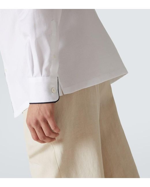 Brunello Cucinelli Hemd Aus Baumwolle in White für Herren