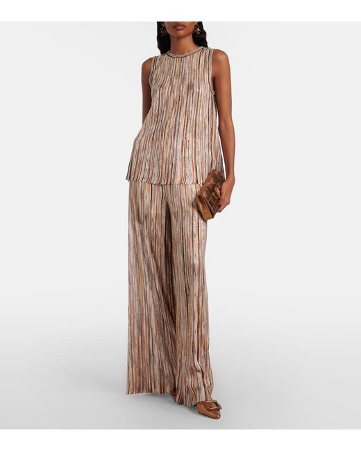 Missoni Brown Sequined Lame Top