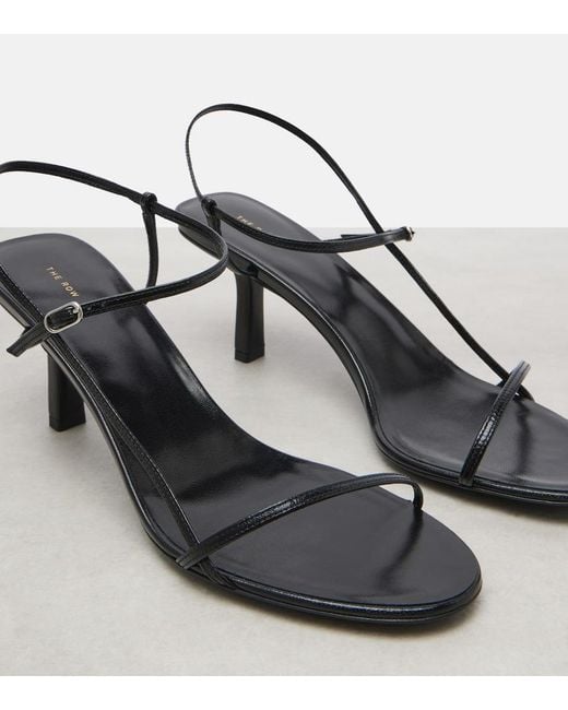 The Row Metallic Bare Leather Sandals