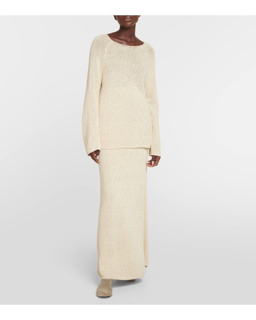 The Row Natural Fausto Silk Sweater