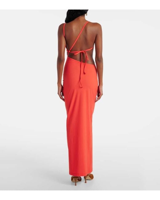 Christopher Esber Red Embellished Maxi Dress