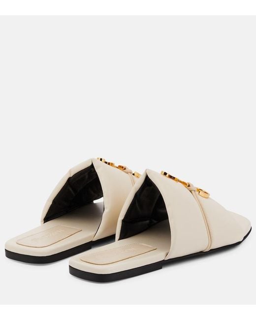 J.W. Anderson White Anchor Leather Slides