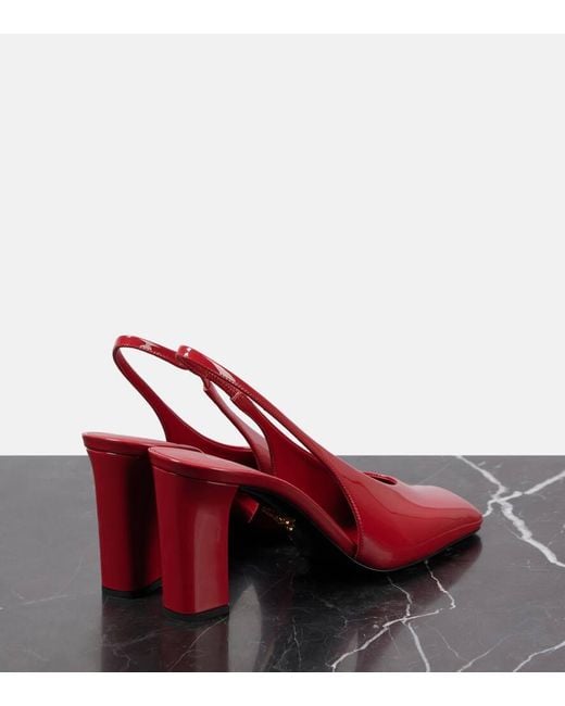 Salones Destalonados 85 De Charol Prada de color Red