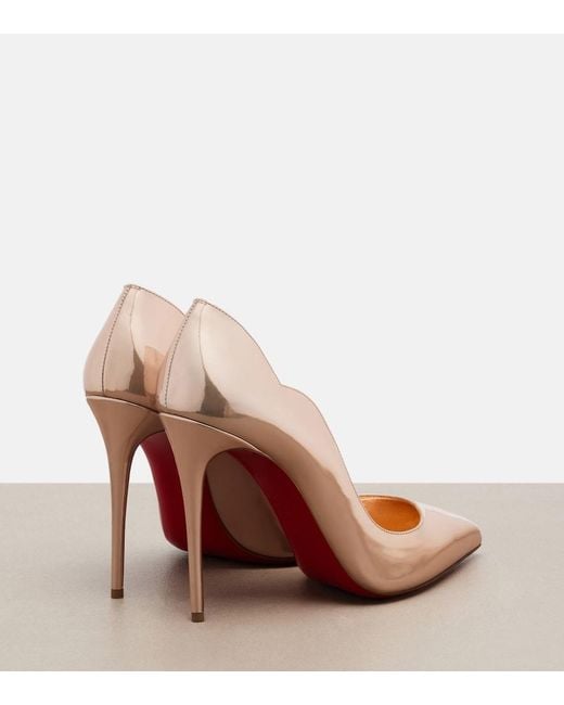 Christian Louboutin Natural Hot Chick Patent Leather Pumps