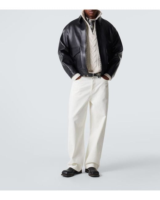 FRAME White Cable-Knit Wool And Cashmere Sweater for men