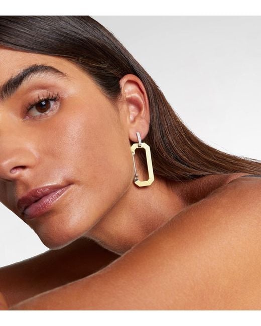 Eera Metallic Chiara Big 18Kt Single Earring With Diamonds