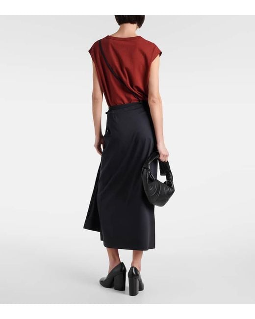 Lemaire Black Virgin Wool Wrap Skirt