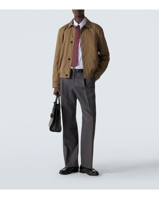 Saint Laurent Natural Cotton Blouson Jacket for men