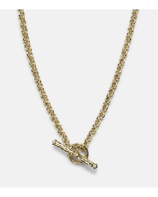 Octavia Elizabeth Metallic The Lower Coast 18Kt Chain Necklace With Diamonds And Pearls