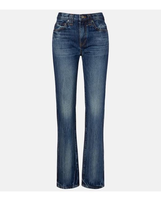 Khaite Blue Farley Straight Jeans