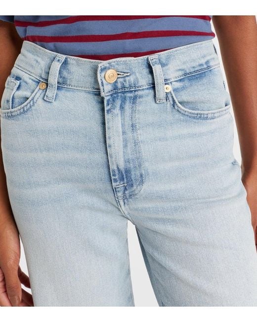 Jeans Flared Modern Dojo De Tiro Medio 7 For All Mankind de color Blue