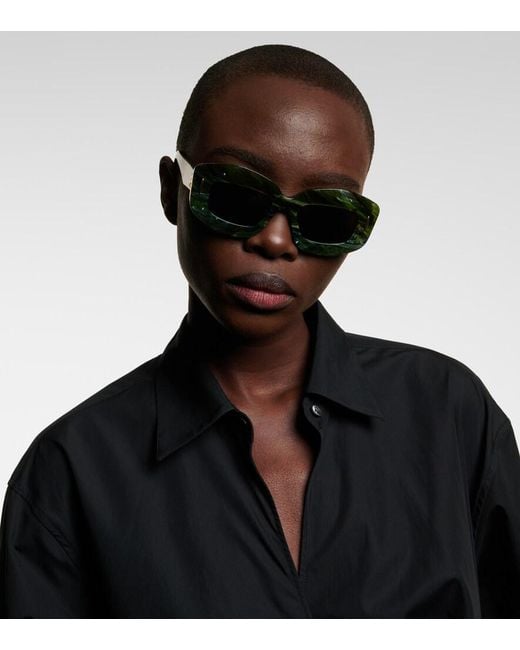 Loewe Green Screen Rectangular Sunglasses