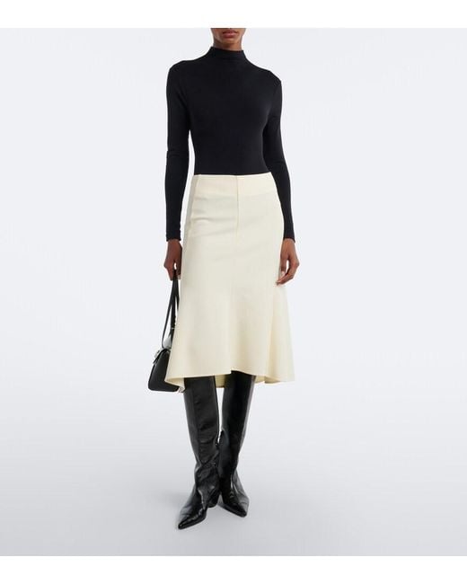 Wolford Blue Shaping Turtleneck Jersey Bodysuit