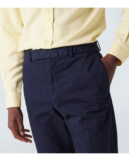 Pantalones Chinos En Mezcla De Algodon Ralph Lauren de hombre de color Blue