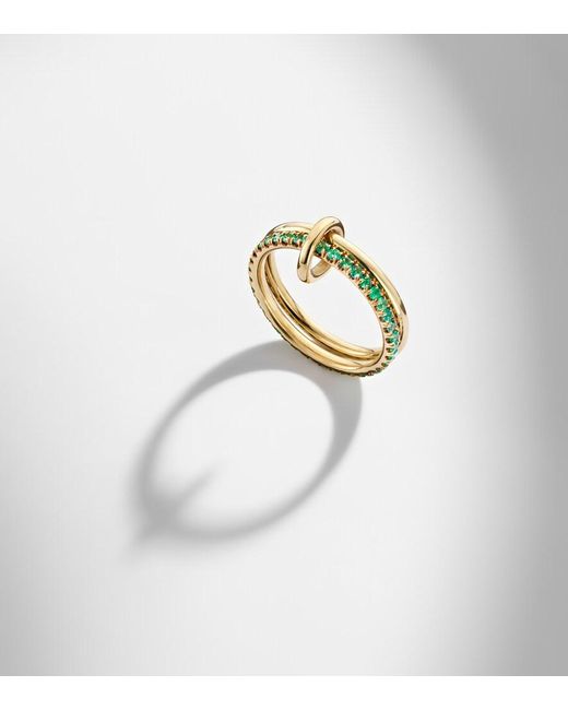 Spinelli Kilcollin Metallic Marigold 18Kt Ring With Emeralds