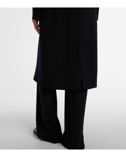 The Row Black Cerys Wool-Blend Coat