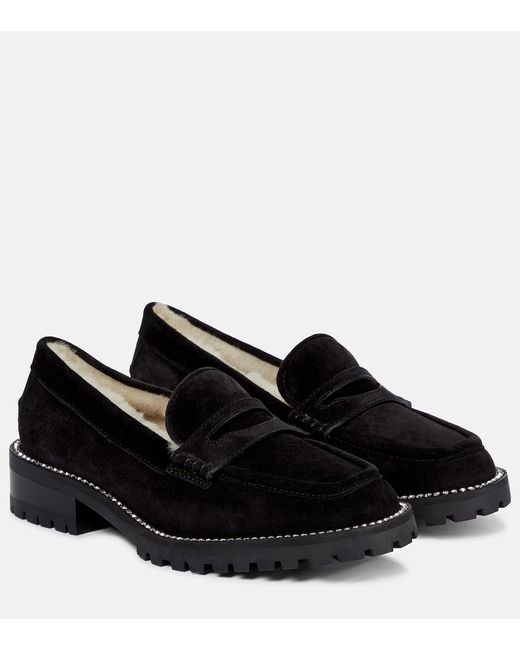 Jimmy Choo Black Deanna Suede Loafers