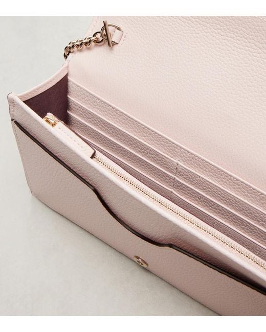 Gucci Pink Gg Marmont Wallet On Chain