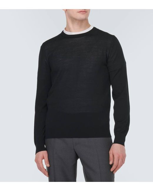 Pullover in lana di Zegna in Black da Uomo