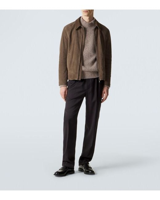 Brioni Blue Asolo Wool Pants for men