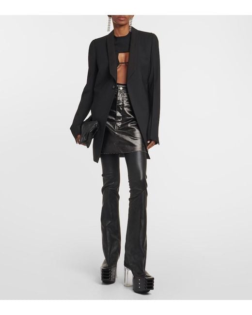Rick Owens Black Platform Boots