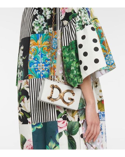 Borsa a spalla DG Girls Mini in pelle di Dolce & Gabbana in Metallic