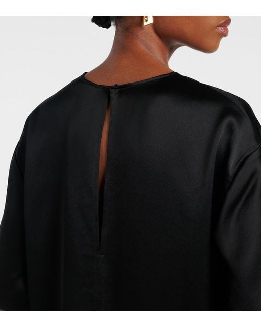 Leset Black Barb Satin T-Shirt