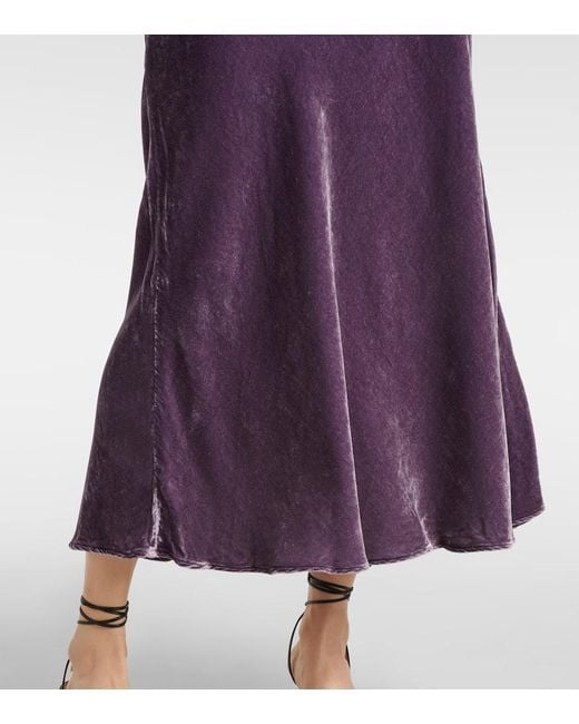Velvet Purple Eza Maxi Skirt