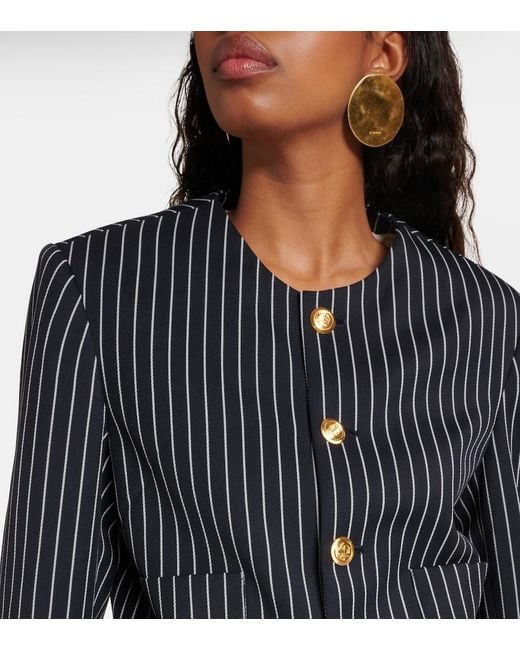 FRAME Blue Pinstripe Jacket