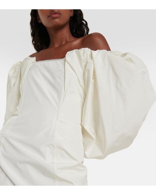 Jacquemus White La Robe Taffetas Mini Dress