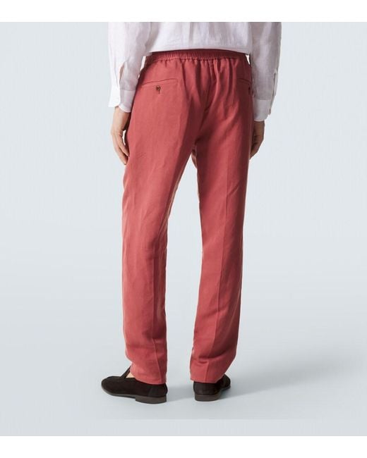 Rubinacci Pleated Tapered Pants for men