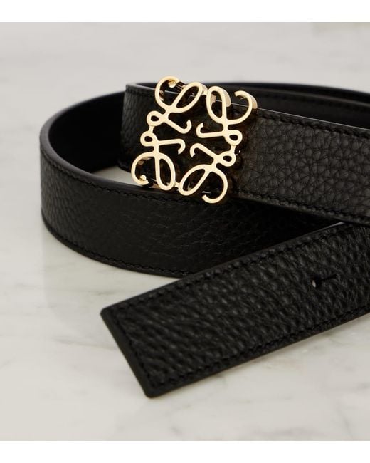 Loewe Black Guertel Anagram Aus Leder