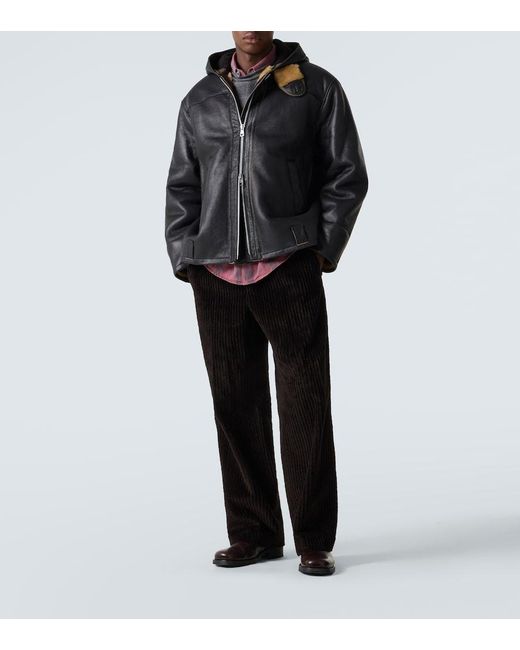 Our Legacy Black Blizzard Leather Jacket for men