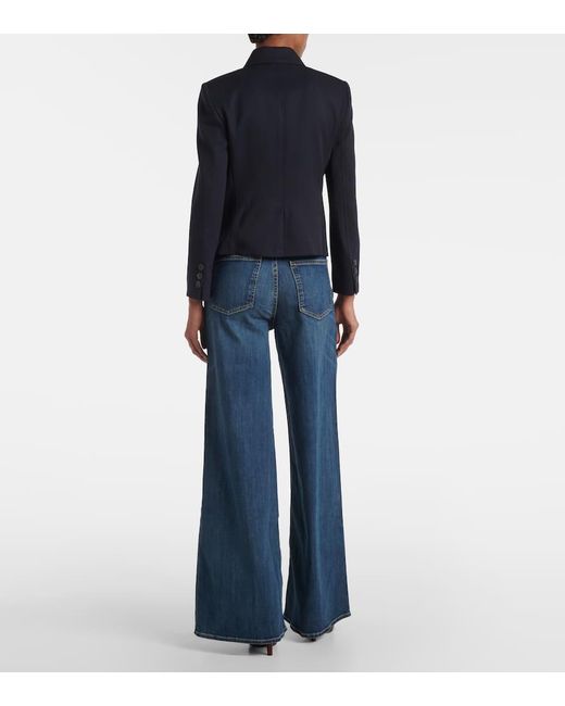 Nili Lotan Blue Jamison Virgin Wool Jacket
